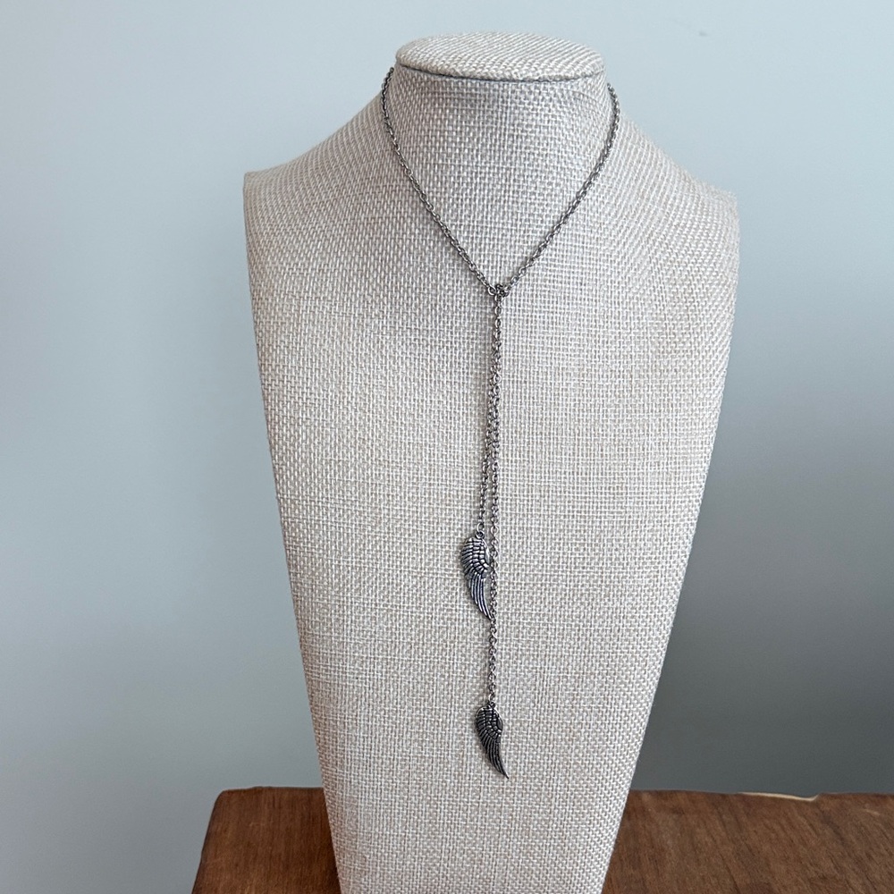 Silver Wing Pendant Necklace